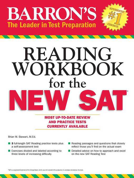 Cover image for Reading Workbook for the NEW SAT